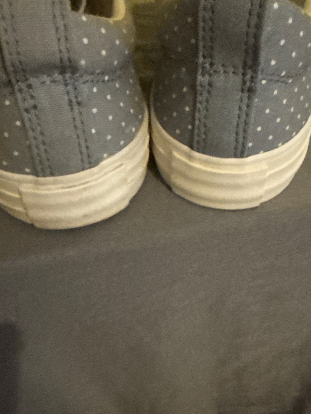 Converse All Star Low-Top Sneakers - Gray with White Polka Dots - Picture 5 of 8